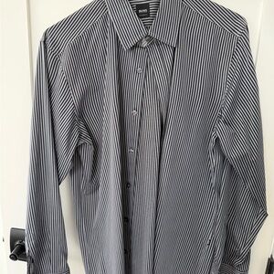 Hugo Boss Black & White Pinstripe Dress Shirt